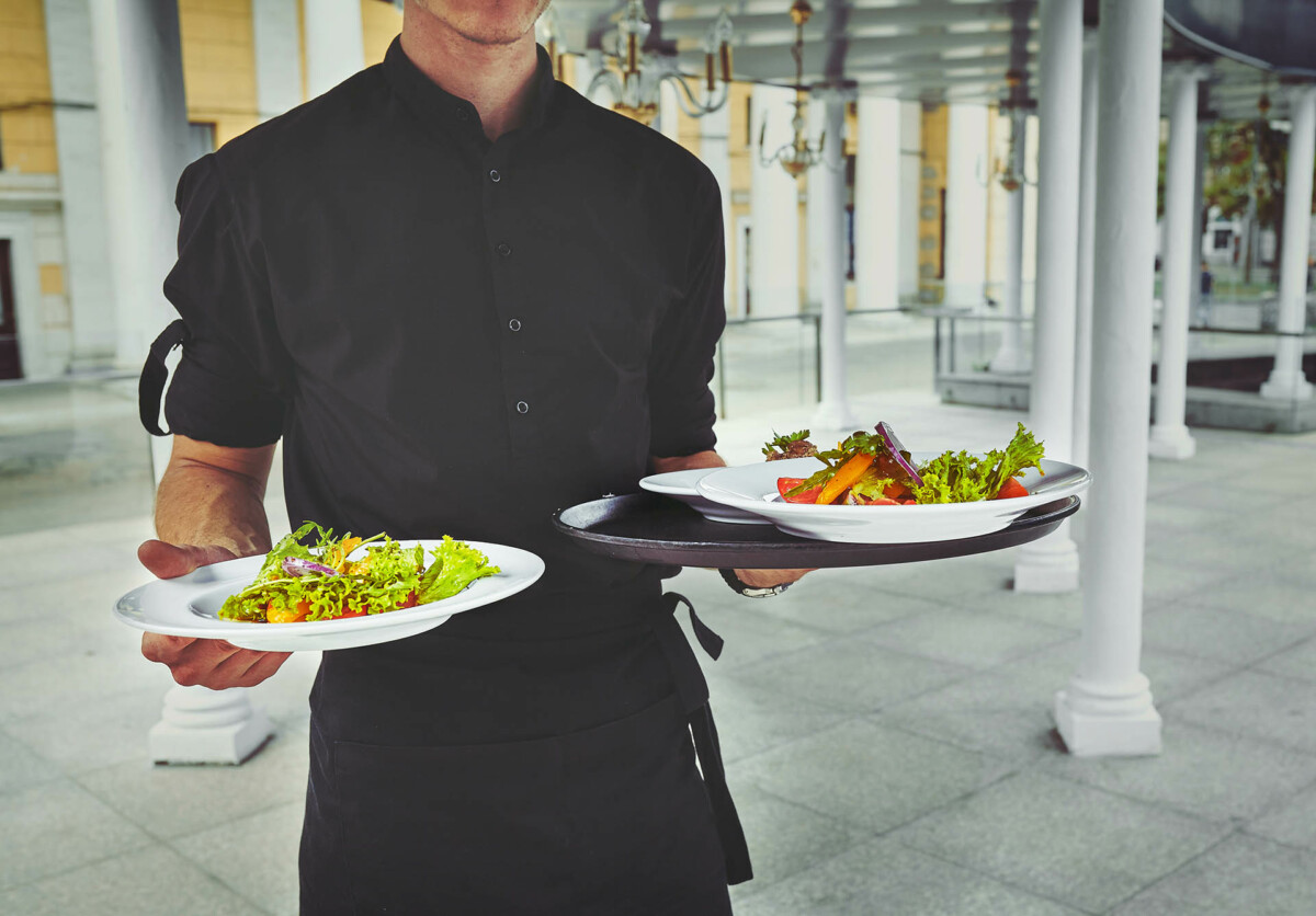 Waiter serving a corporate event