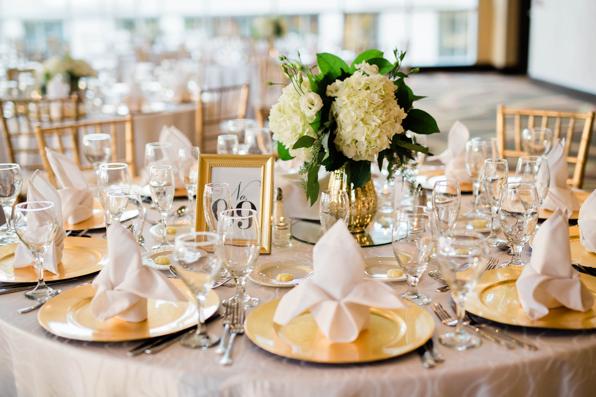 Elegant reception table setting